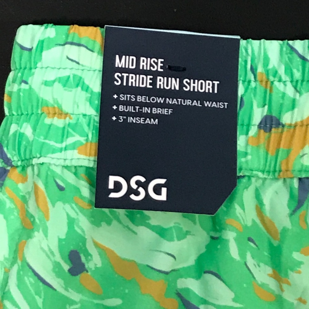 DSG Womens‎ Mid Rise Stride Run Shorts With Built-In Brief 3" Inseam - Picture 3 of 9